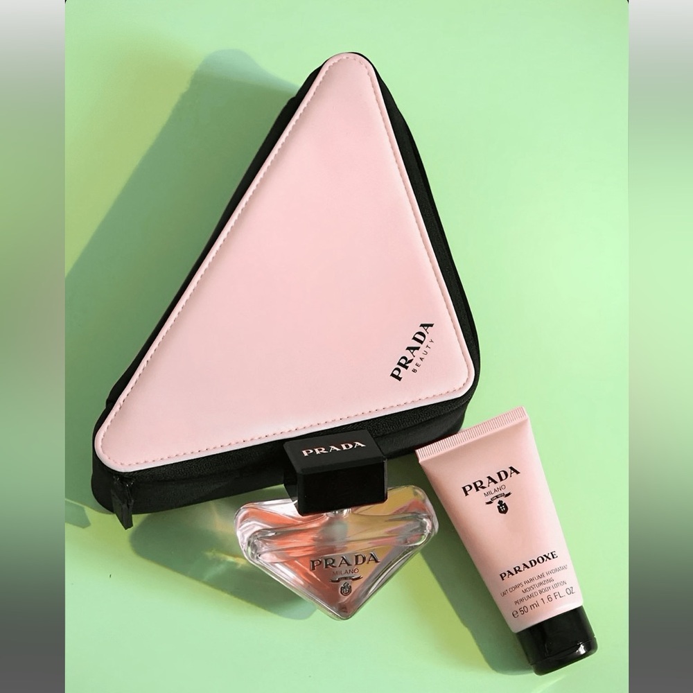 Prada Pink Triangle Pouch - Picture 7 of 14